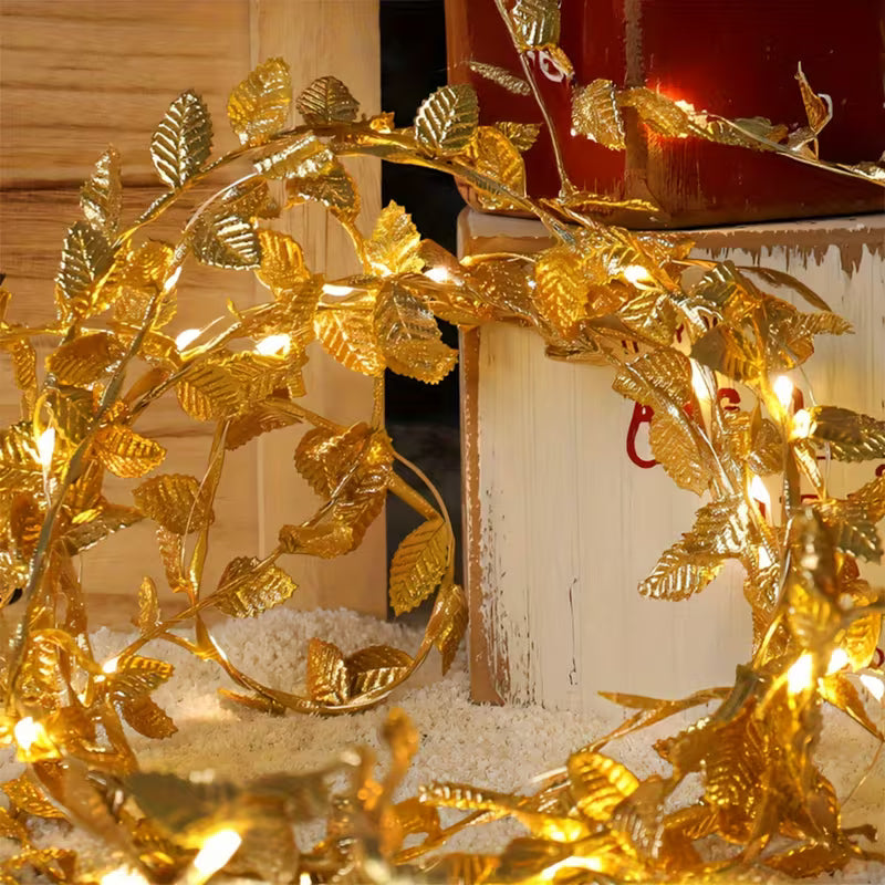 golden leaf LED fairy light